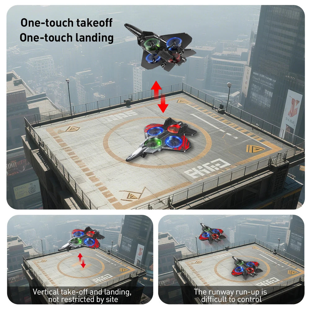 Stunt Foam Glider Drone with LED Lights and Intelligent Hover