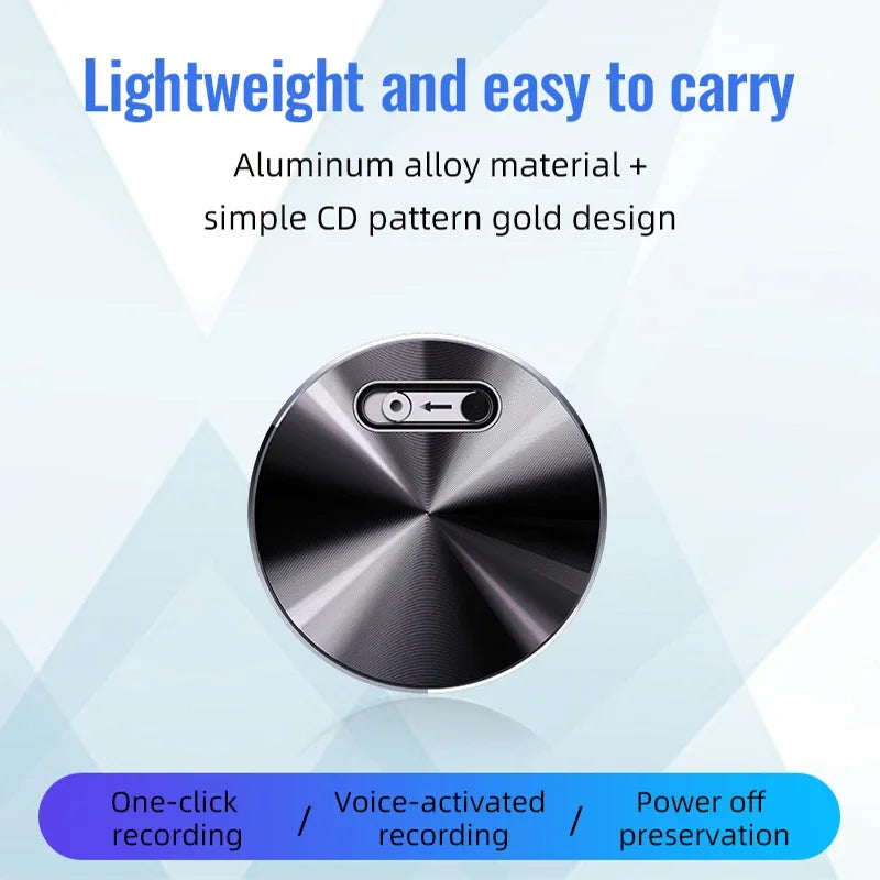 Compact Voice-Activated Recorder with Built-in Magnet