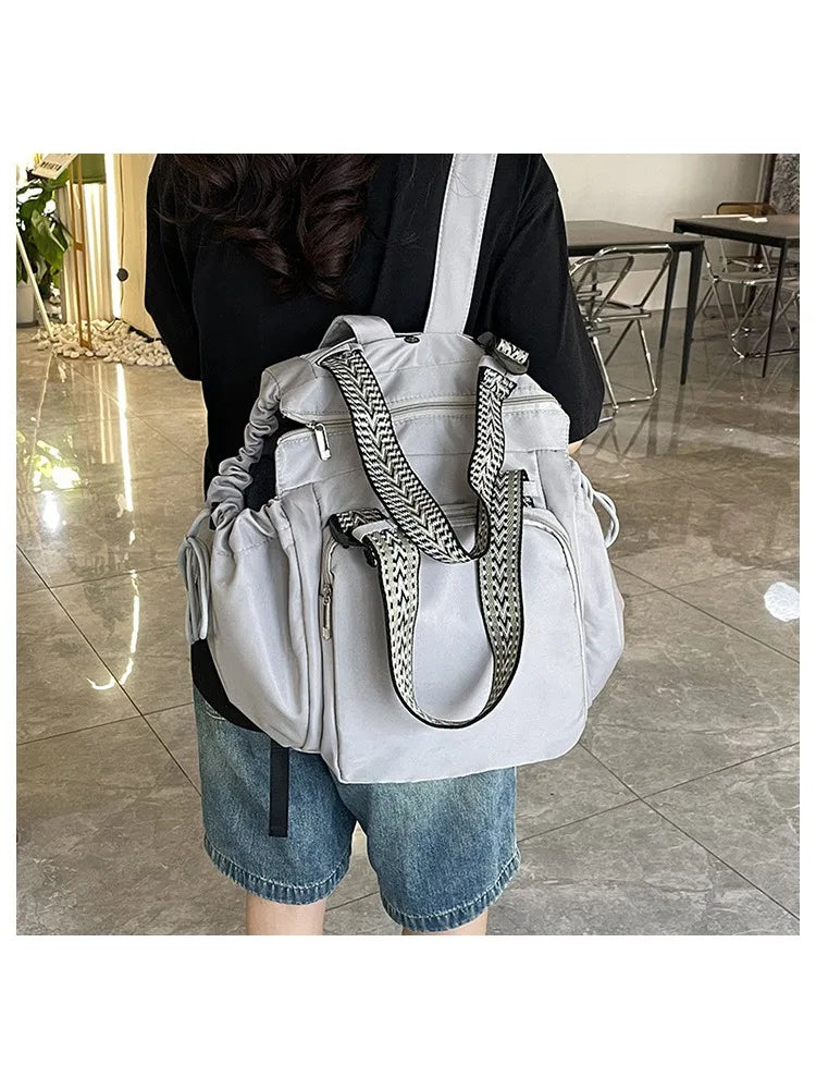 Versatile Nylon Shoulder Bag with Large Capacity