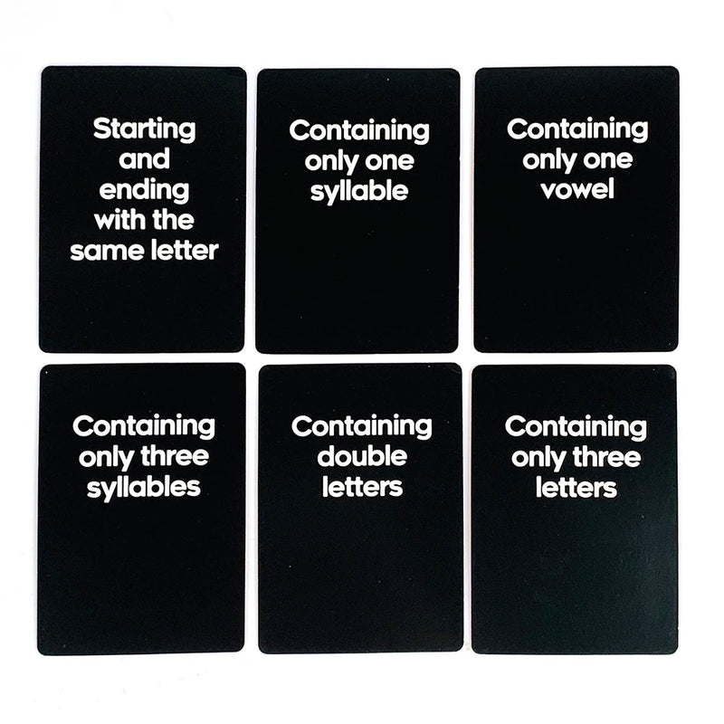 Quick Name Party Card Game