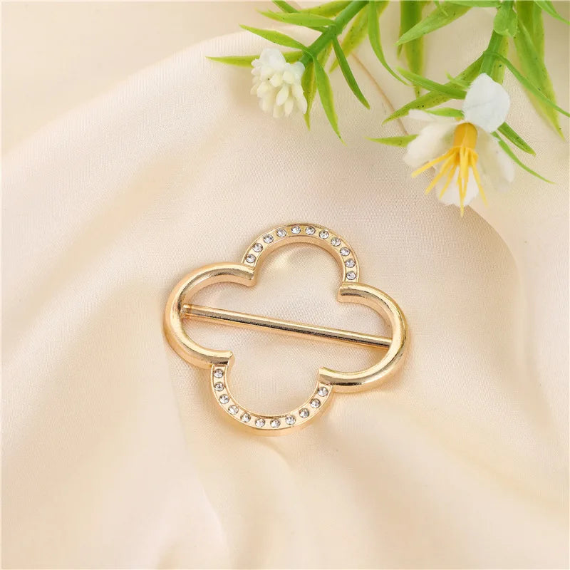 Crystal Rhinestone Scarf Ring Clip for Shirts and Scarves