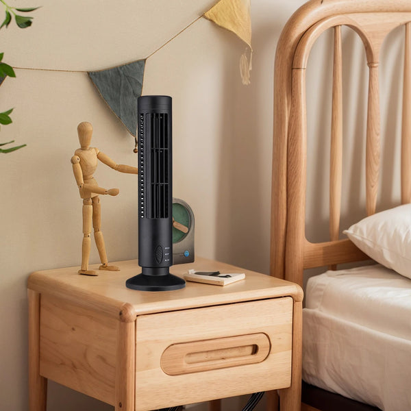 Bladeless LED Tower Fan with 90° Oscillation