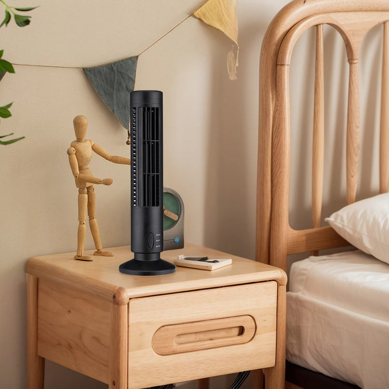 Bladeless LED Tower Fan with 90° Oscillation