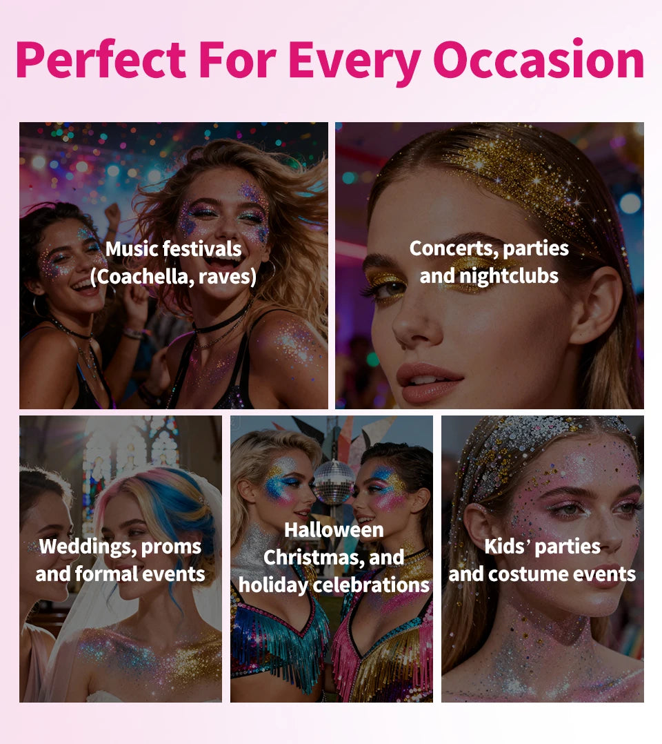 Mermaid Glitter Gel Stick for Face, Hair & Body