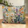 Floral Print Canvas Makeup Bag with Double-Sided Design