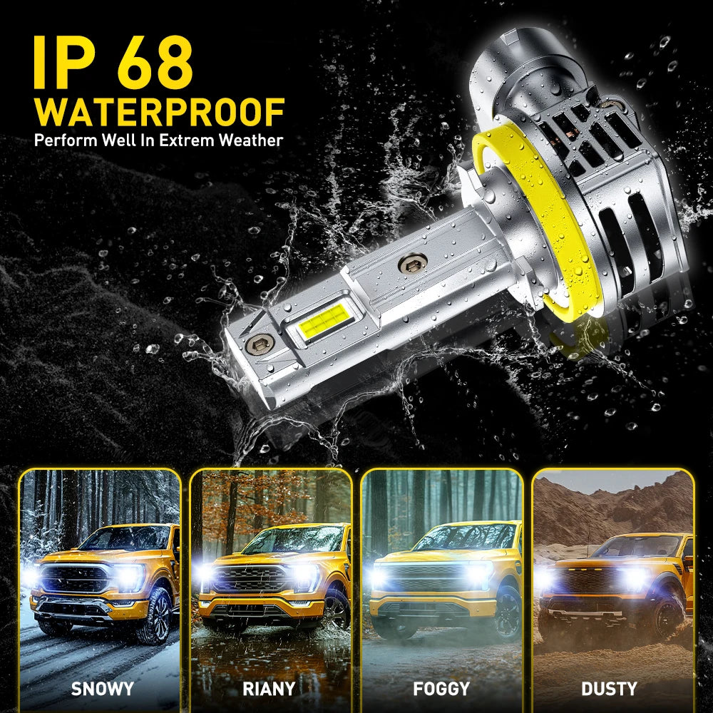 H11/H8 LED Headlight Bulbs – 30,000 Lumens, 6500K Cool White