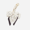 Elegant Bow Chain Bag Strap with Hanging Charm