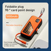 Compact 5000mAh Power Bank with Built-in USB-C Cable