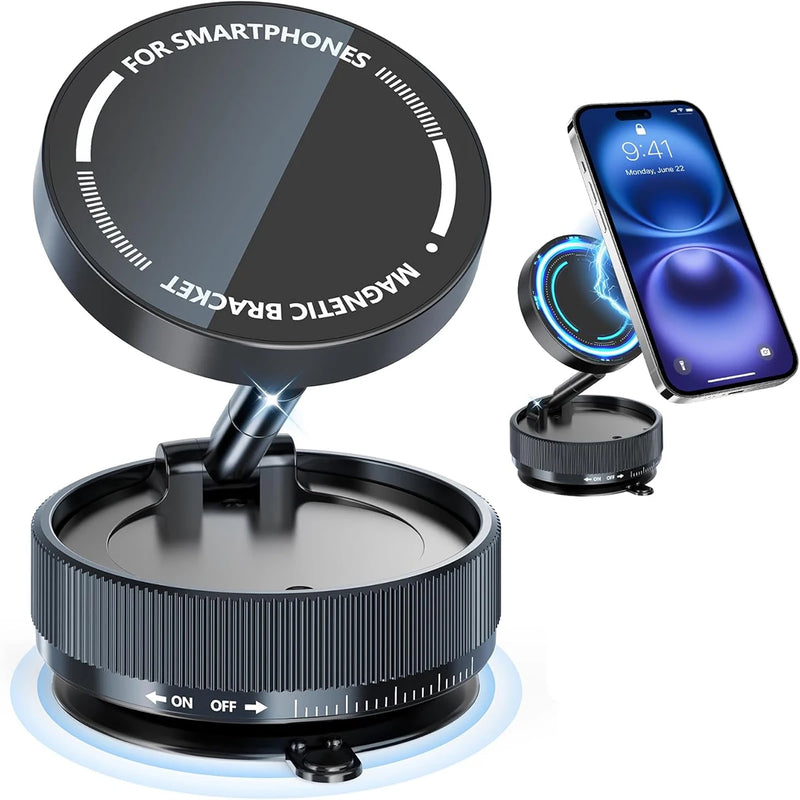 Compact Magnetic Car Phone Mount with 360° Rotation