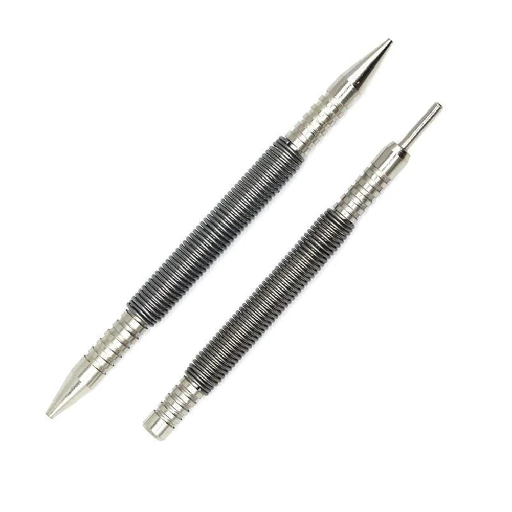 Spring-Loaded Dual-Head Nail Setter with Hinge Pin Remover (2-Piece Set)