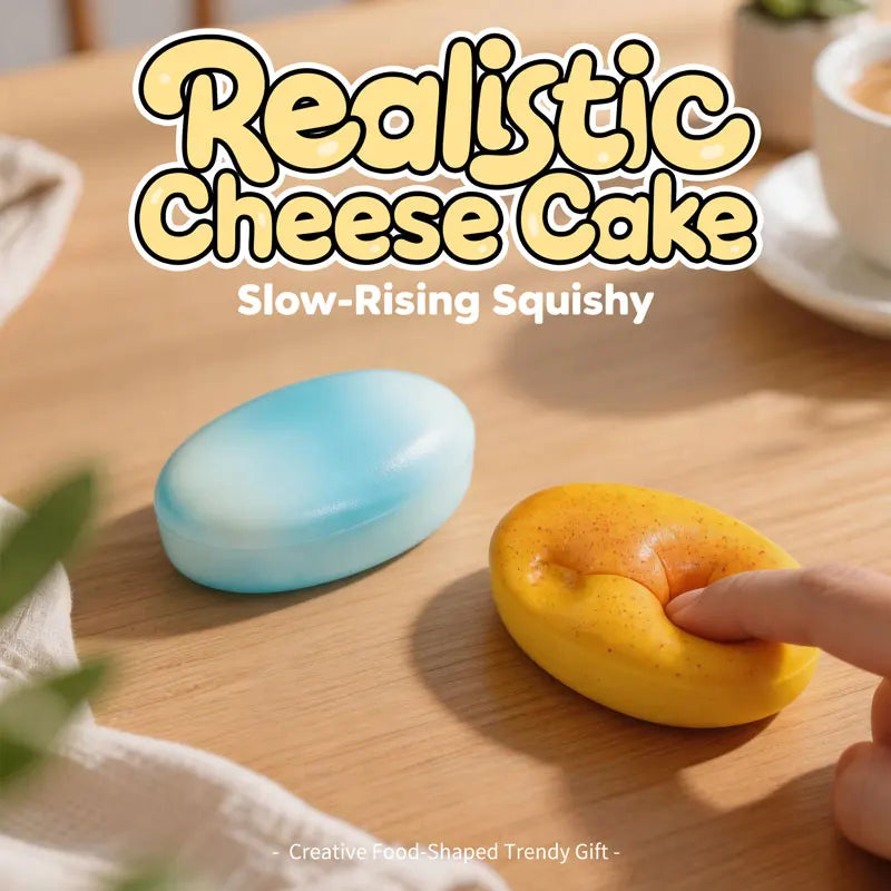 Mini Tarta de Queso Realista - Juguete Squishy Lento
