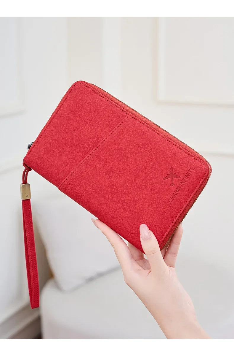RFID Blocking Travel Passport Holder and Document Organizer