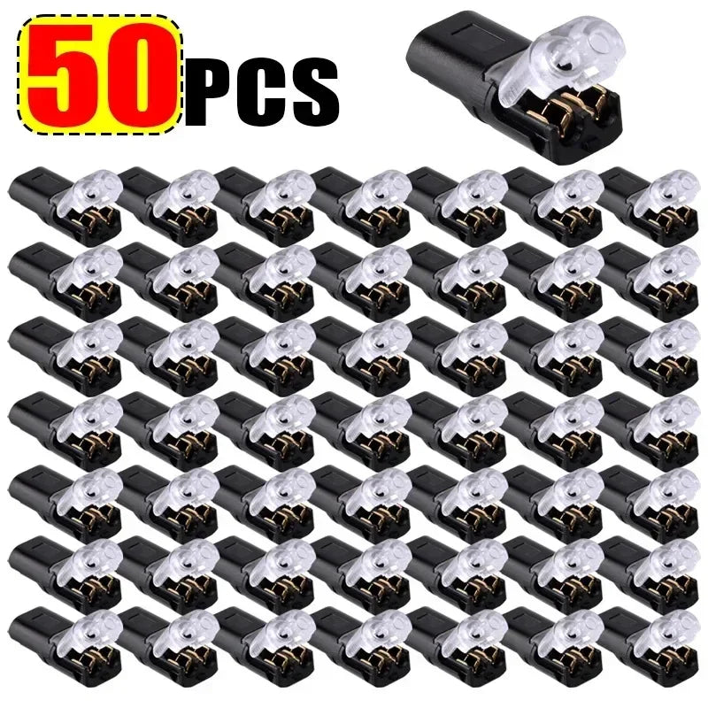 50 pieces of waterproof 2-pin electrical connectors for automotive wiring