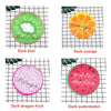 Four designs of fruit: dark kiwi, dark orange, dark dragon fruit, and dark watermelon.