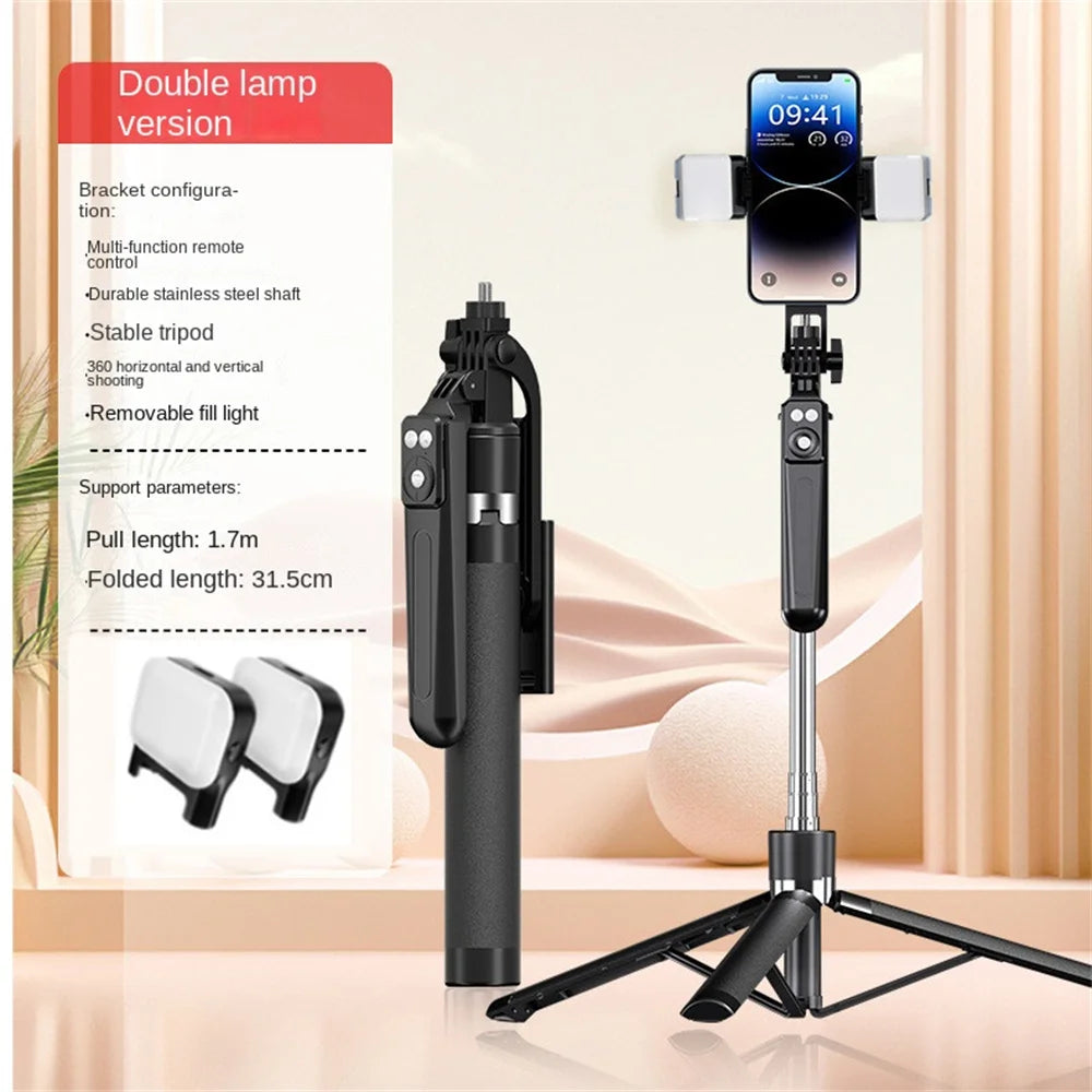 360° Rotating Bluetooth Selfie Stick & Tripod with Wireless Remote