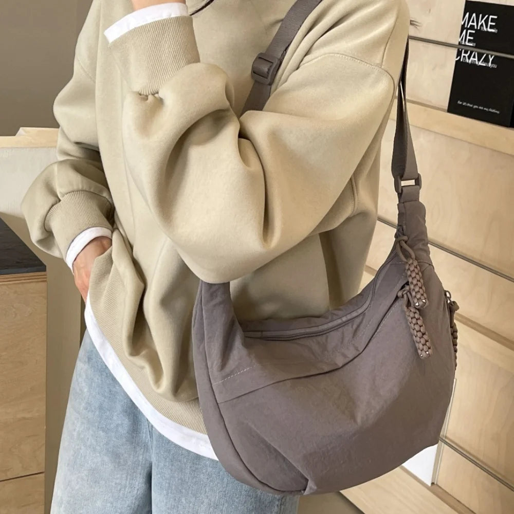 Lightweight Canvas Crossbody Bag with Adjustable Strap