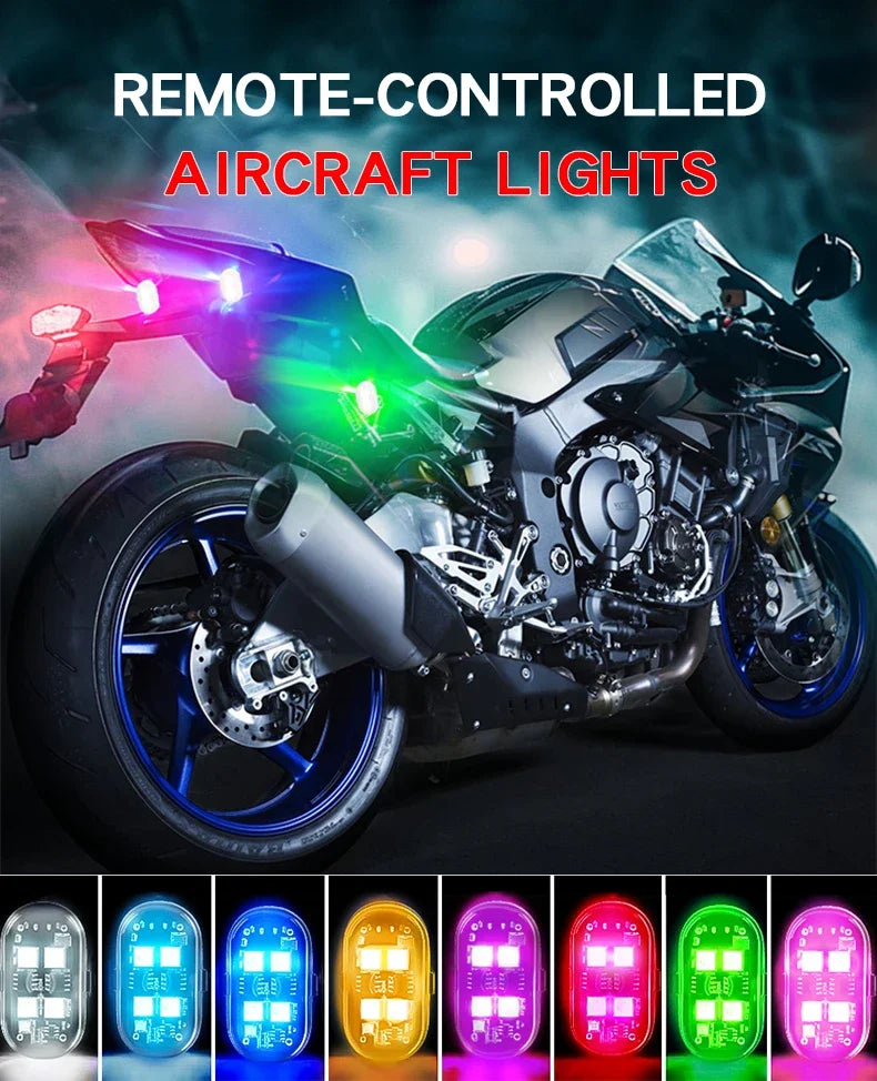Wireless RGB Strobe Warning Light with USB Charging