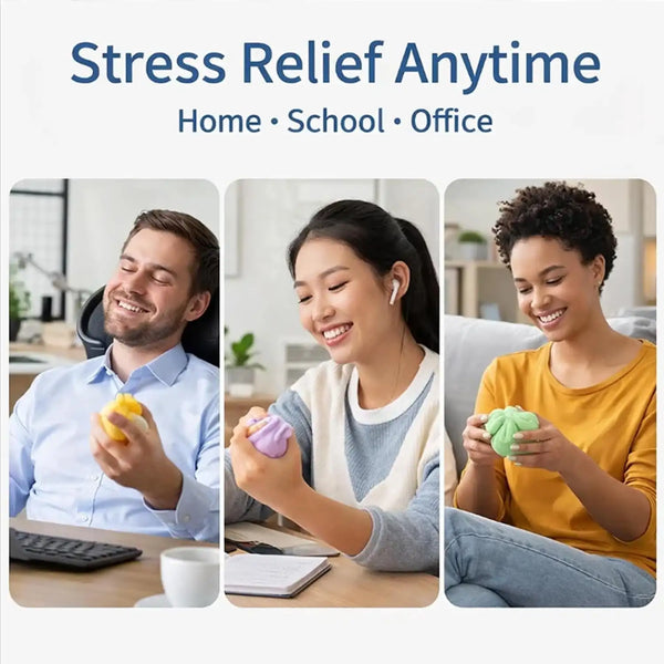 Colorful Squeeze Stress Relief Dumpling Fidget Toy