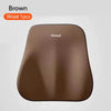 Brown memory foam car headrest and lumbar support cushion
