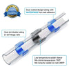 A clear heat shrinkable tubing product showing a dual-walled design for waterproof soldering connections.