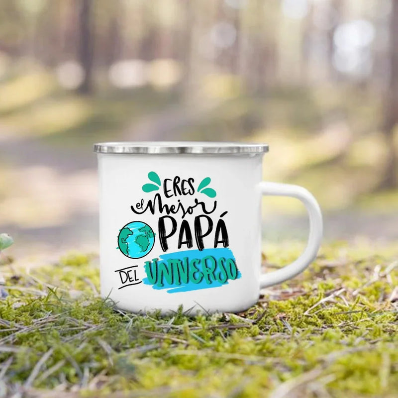 Mug de Camping en Émail « Meilleurs Parents »