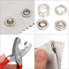 Iron Snap Buttons for DIY Sewing (Set of 50)