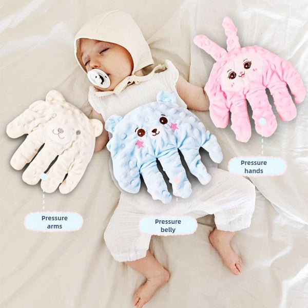 Soothing Cartoon Bear Sleep Aid Pillow with Remote Control for Newborns