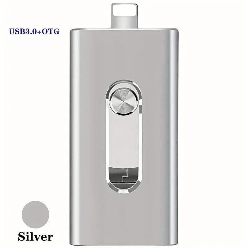 4-in-1 USB 3.0 Flash Drive for iPhone, Android & PC