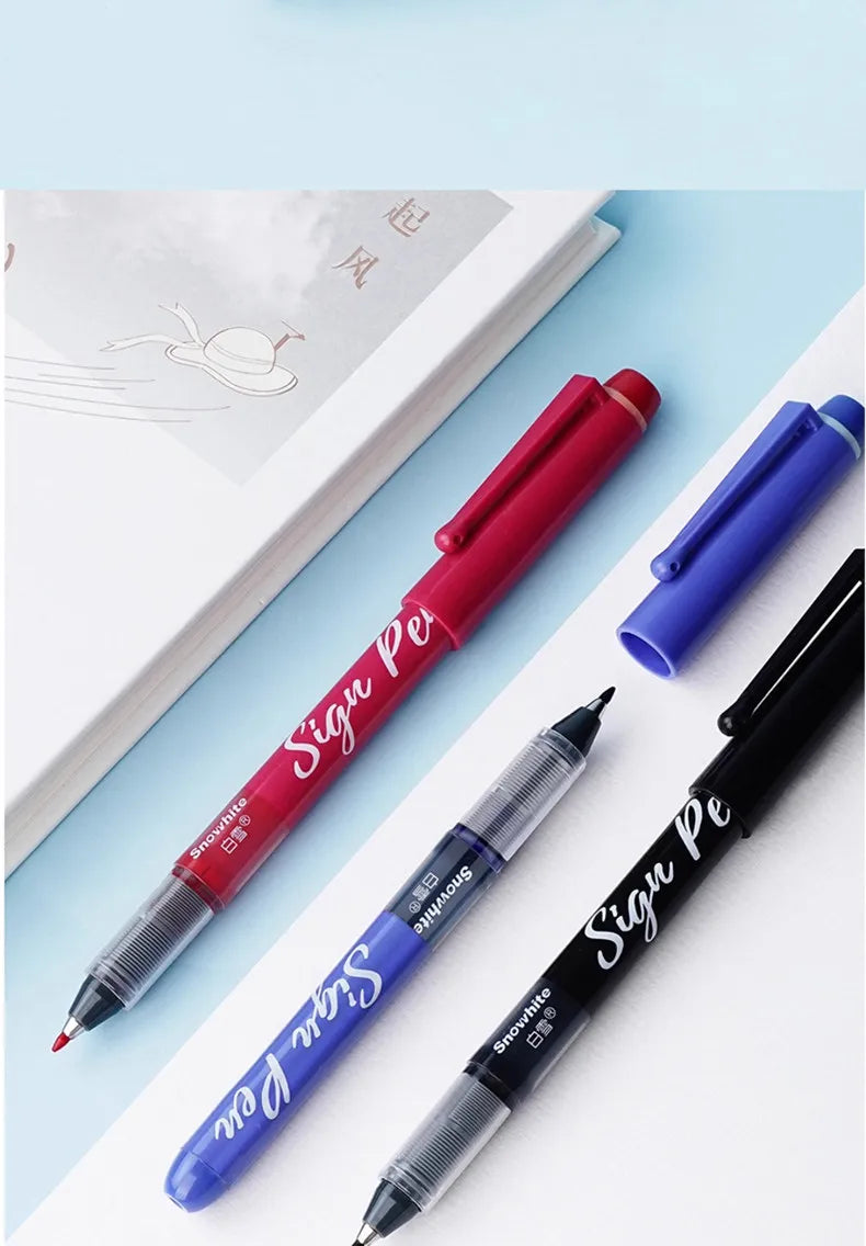 Snowhite Quick-Drying Sign Pen with 1.0mm Fiber Tip