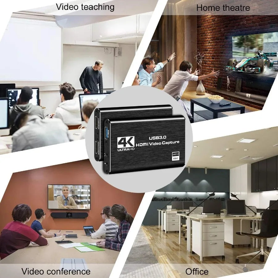 4K USB 3.0 HDMI Video Capture Card for Live Streaming & Recording