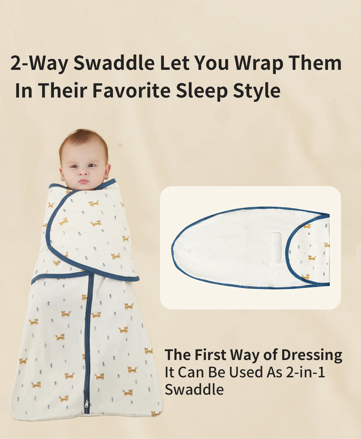 Lightweight Cotton Baby Sleeping Bag for Newborns