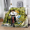 Cartoon Anime Flannel Throw Blanket in Candy Girl Design
