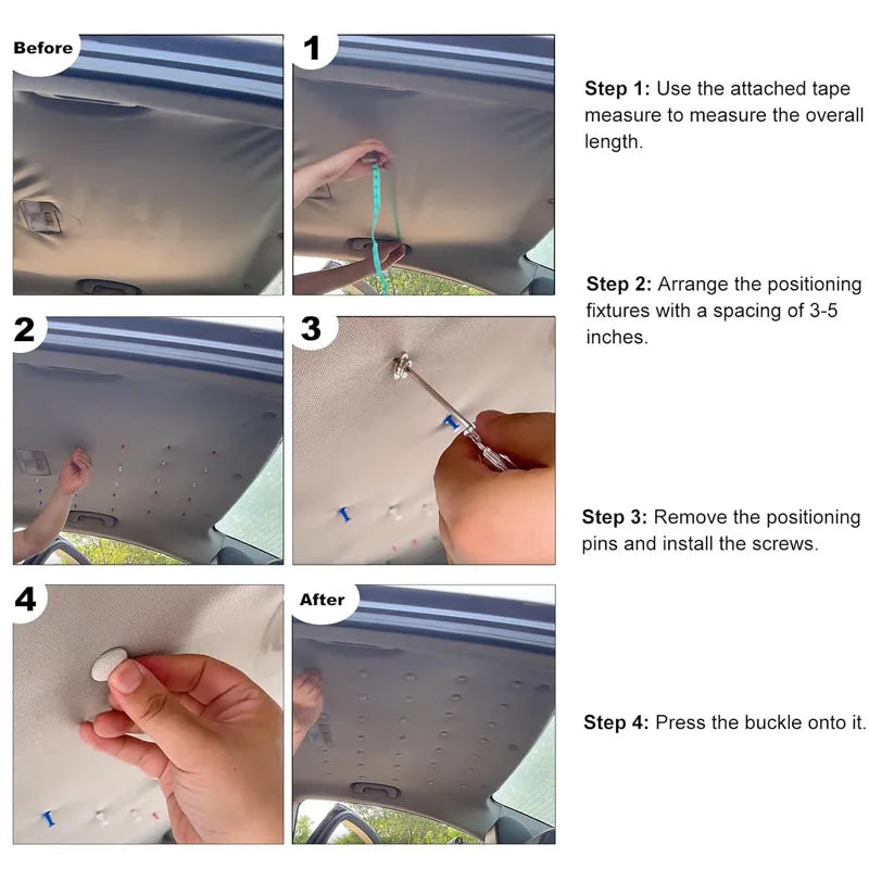 Car Headliner Repair Fastener Kit – Universal Snap Rivets for Interior Ceiling & Fabric Fixing
