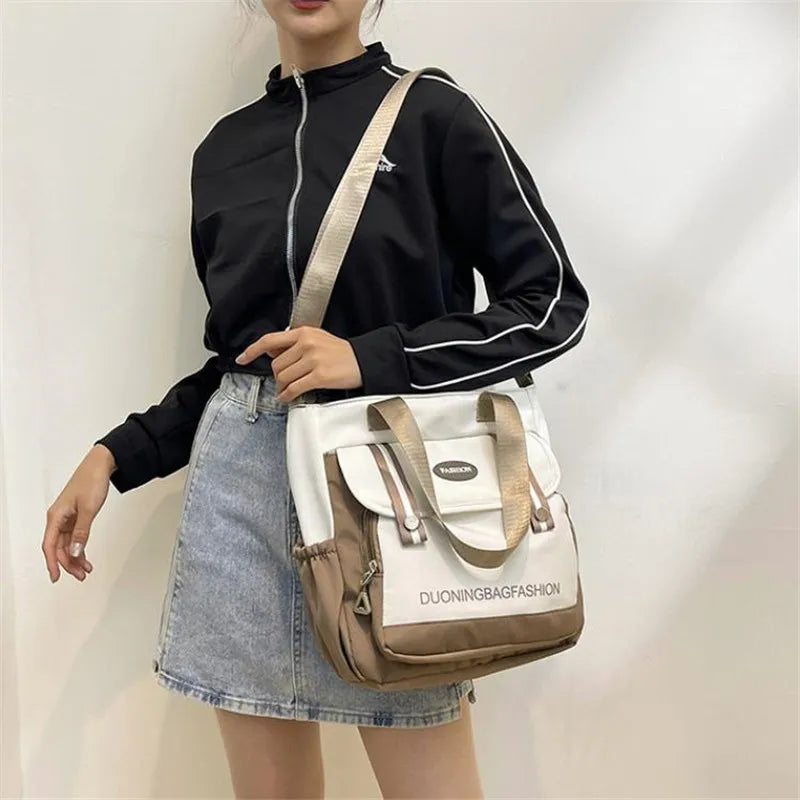 Everyday Nylon Tote Bag with Crossbody Strap