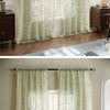 Lace Floral Sheer Curtain Panel for Living Room & Bedroom