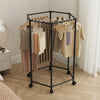 Hexagon Rotating Floor Clothes Rack