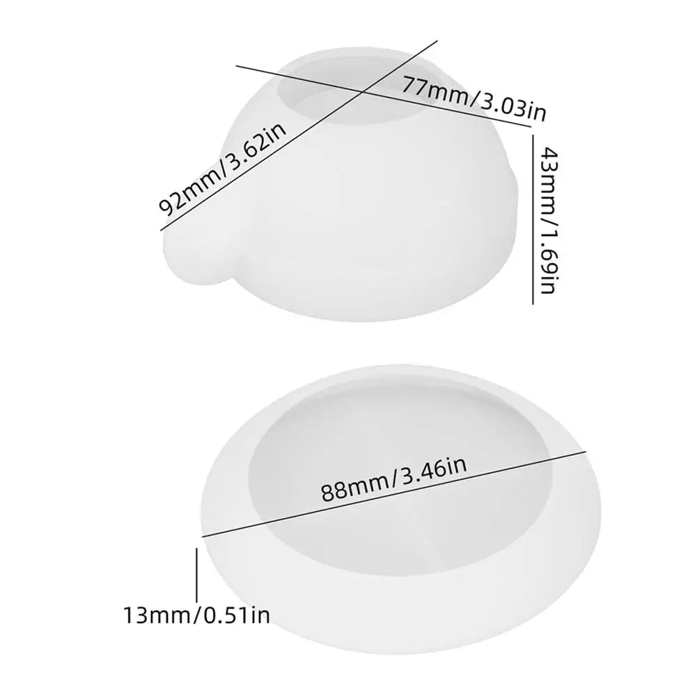 Heart-Shaped Teacup & Saucer Silicone Mold with Handle