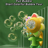 Sunflower Automatic Bubble Machine with Flashing Lights