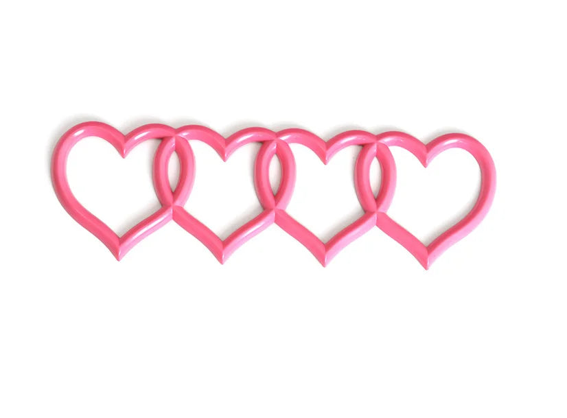 Heart Chain Car Decal – 3D Chrome Emblem for Truck, SUV & Sedan Trunk