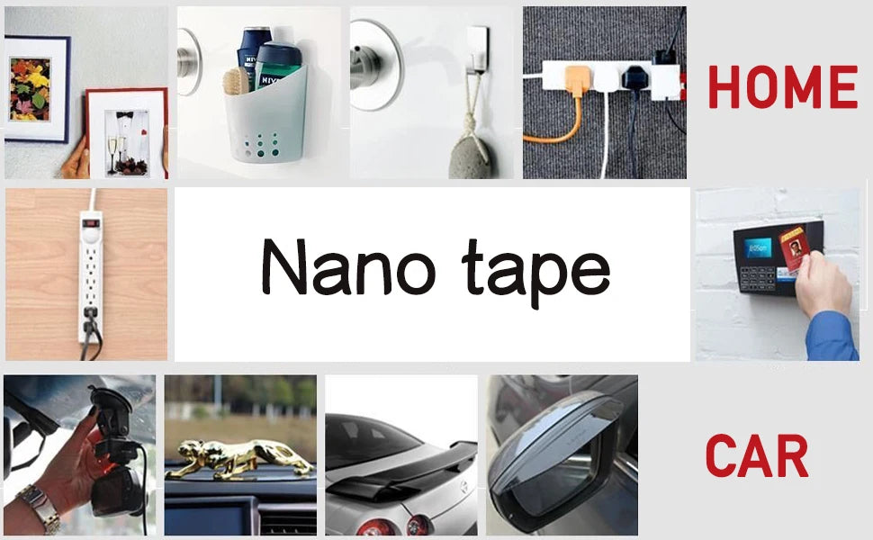 Transparent Double-Sided Nano Tape – Strong, Waterproof & Reusable