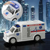 Friction Powered Emergency Vehicle Toy Set with Lights and Sounds