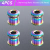 Four double titanium alloy chainring bolts measuring 10.5mm for bicycle use