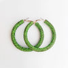 Rainbow Crystal Hoop Earrings