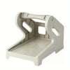 A white plastic 2-in-1 thermal label holder designed for holding rolls and fan-folded labels.