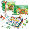 A set of Montessori busy books for toddlers featuring various activities like sorting, puzzles, and sensory play.