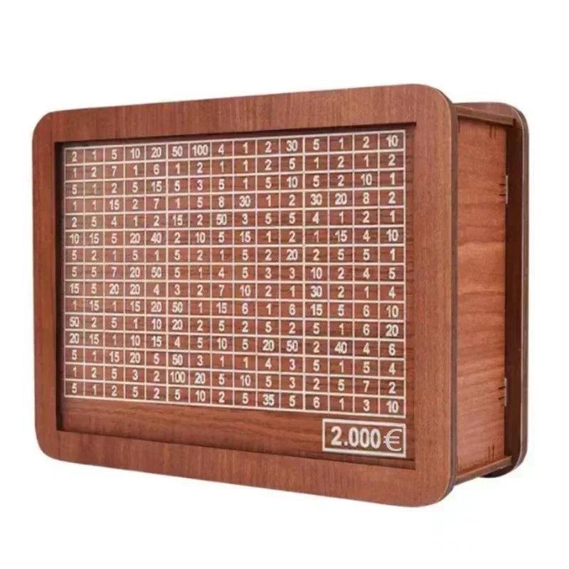 Wooden Money Saving Box with Built-in Coin Counter