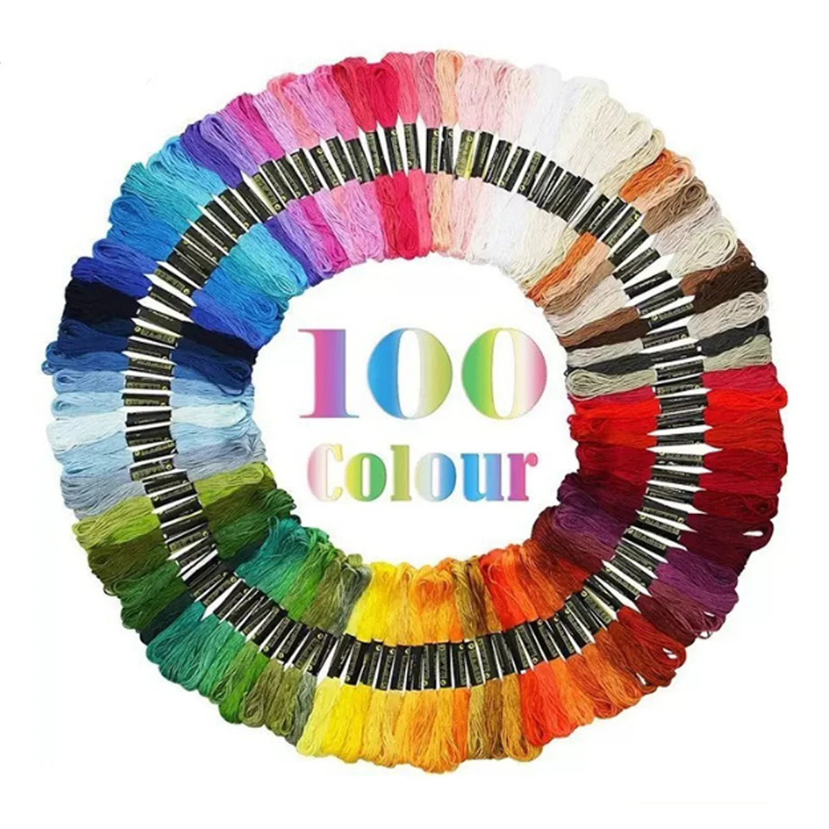250-Color Embroidery Floss Collection for Cross-Stitch and DIY Crafts