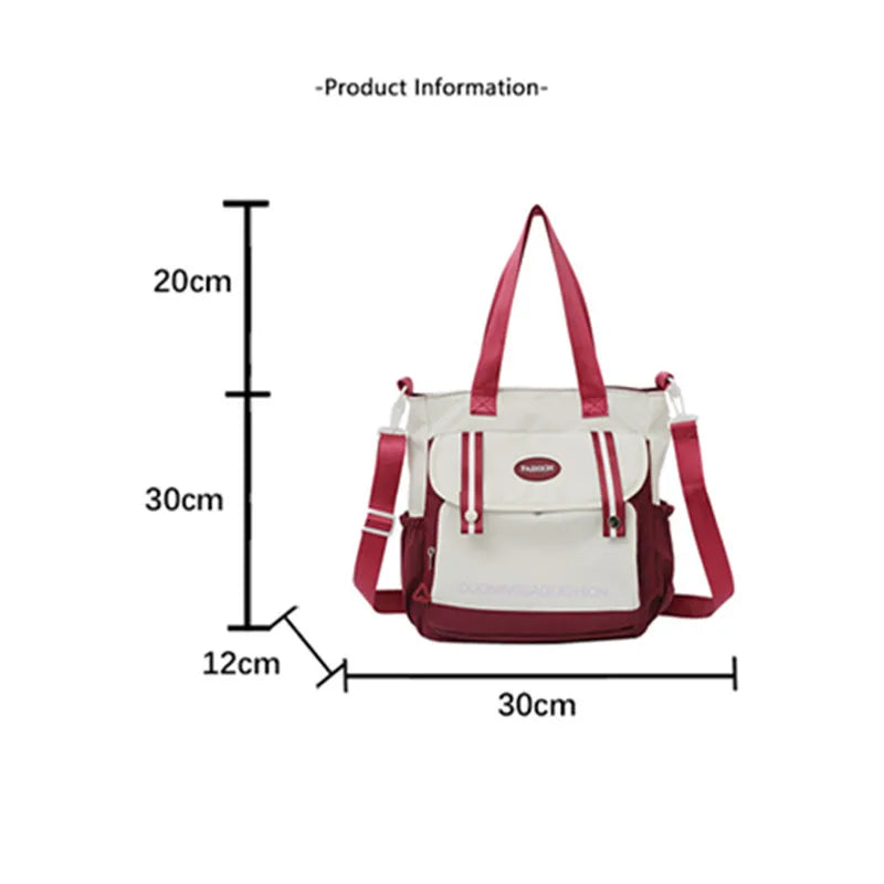 Everyday Nylon Tote Bag with Crossbody Strap