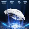 A white Attack Shark gaming mouse is shown above a blue circuit board with the model number PAW3311, highlighting its feature