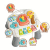 Interactive baby learning table featuring animal sounds, piano keys, and a lullaby button for babies.